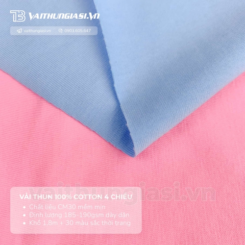 Vải Thun Cotton 4 Chiều