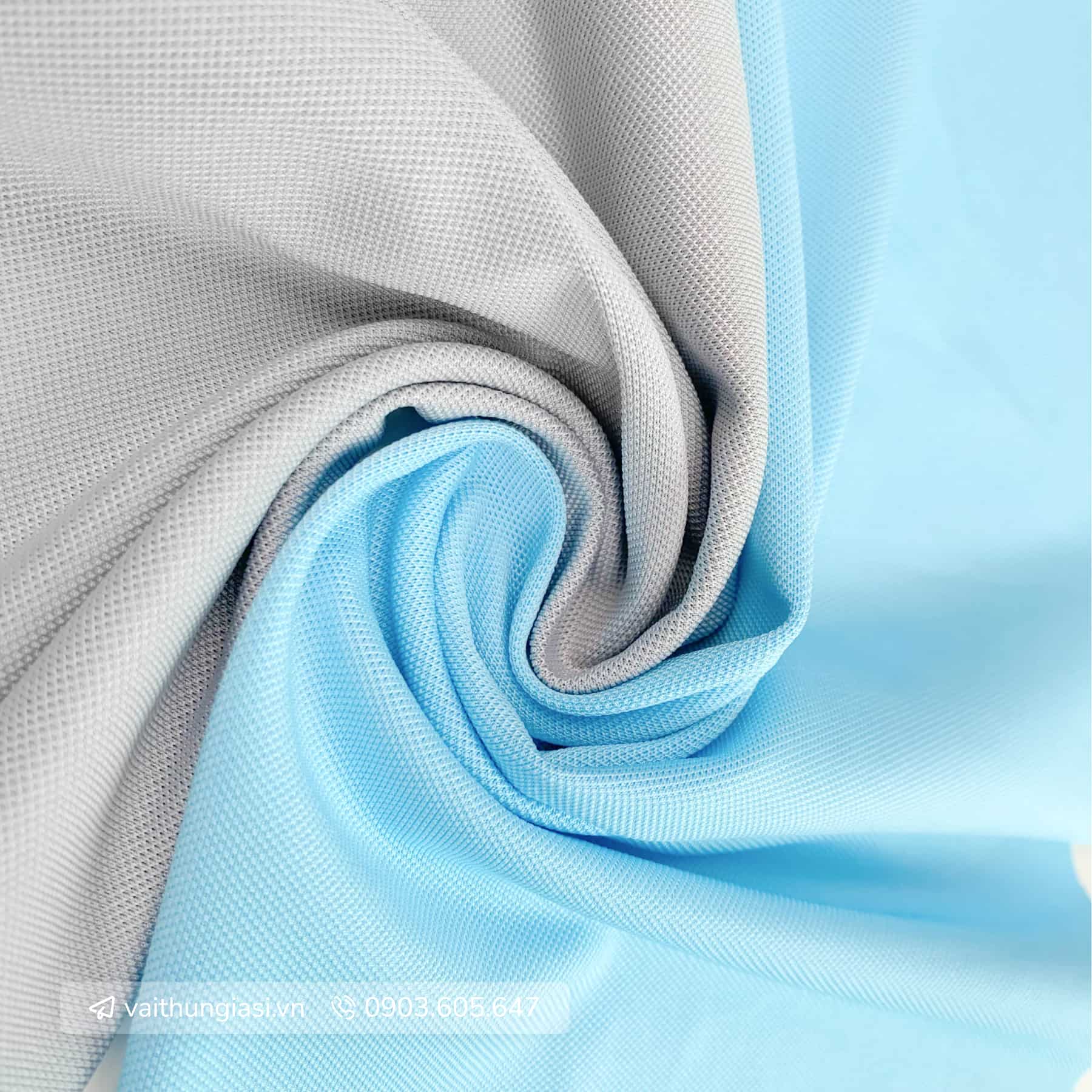 Vải Thun Cá sấu Poly