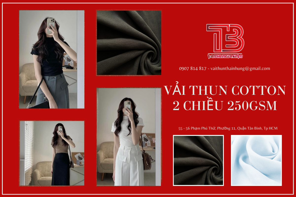 Vải thun cotton 2 chiều 250gsm tại HCM mua giá rẻ ở đâu_-2