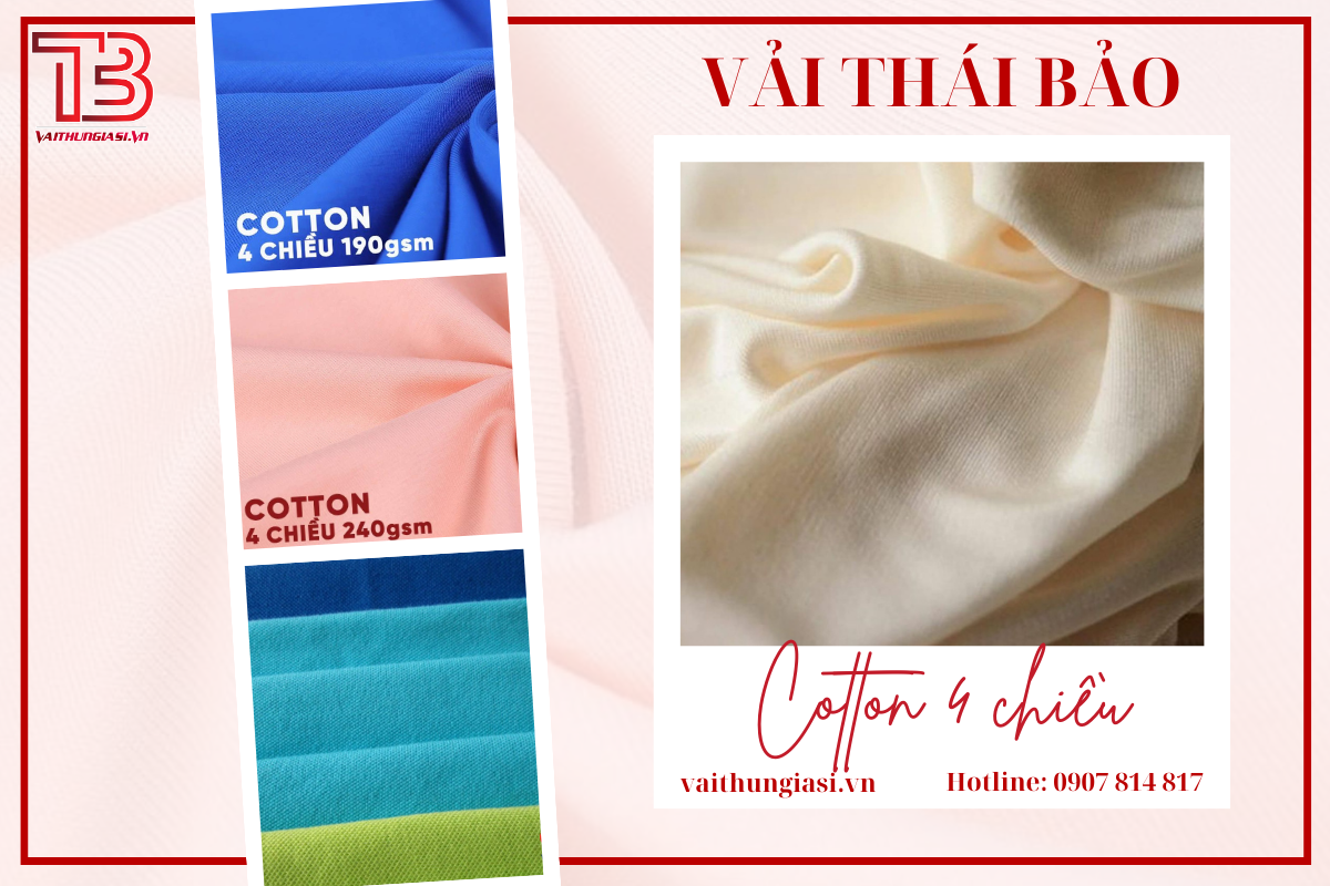 vải thun cotton 4 chiều 
