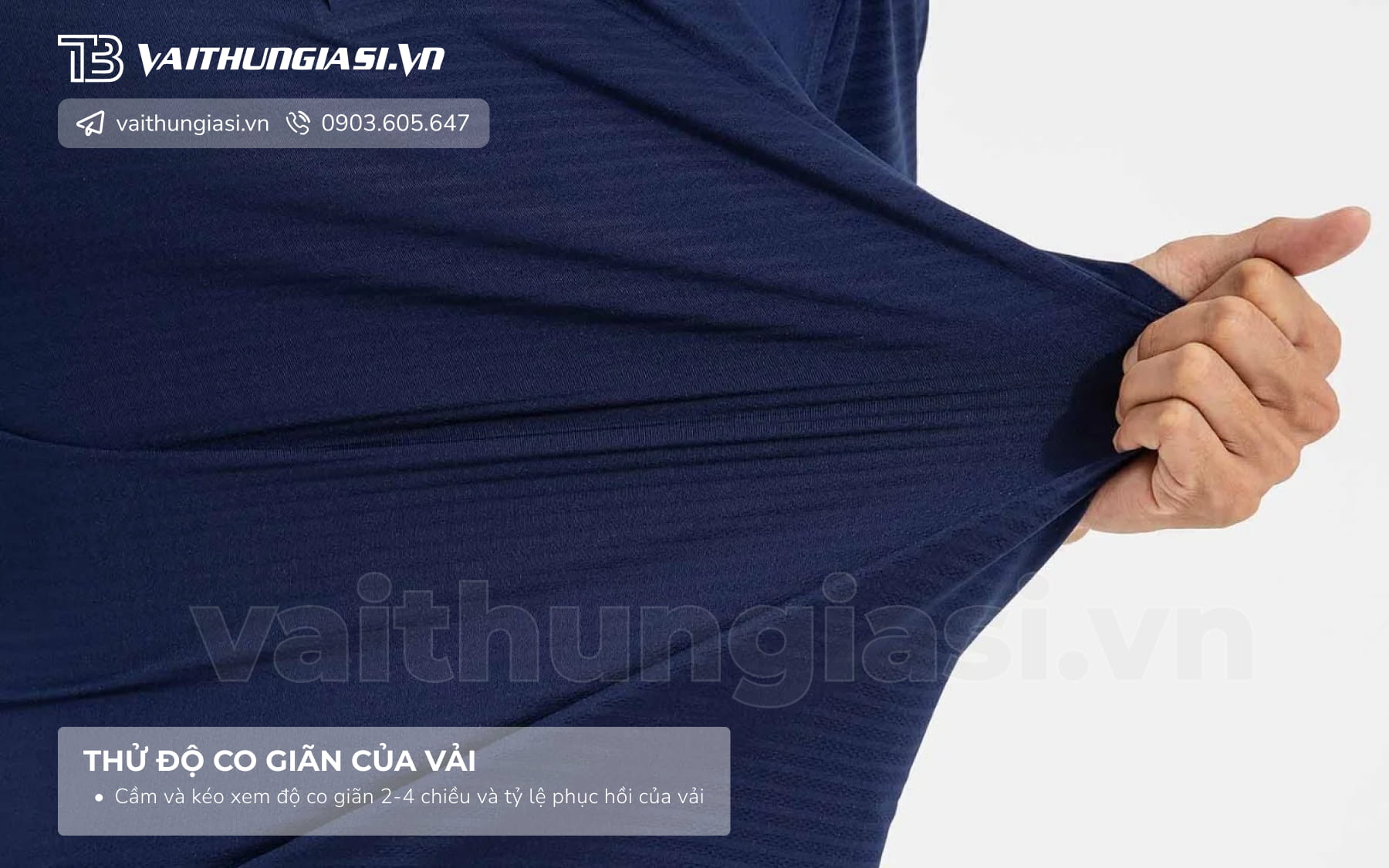 Kiểm tra độ co giãn của vải thun