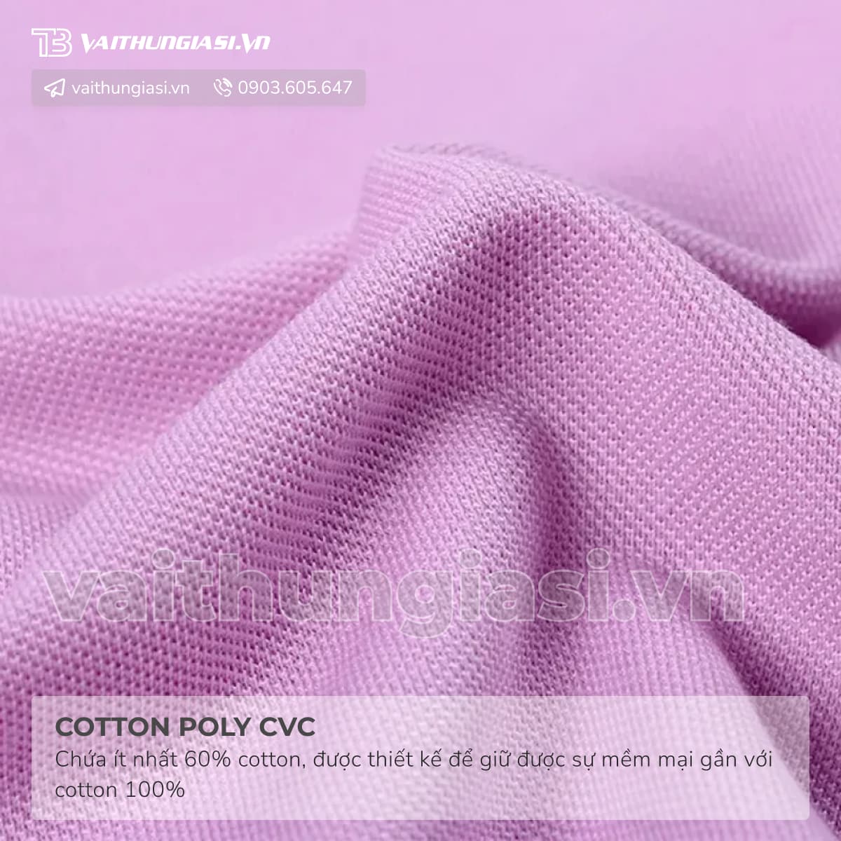 Chất vải Cotton poly CVC